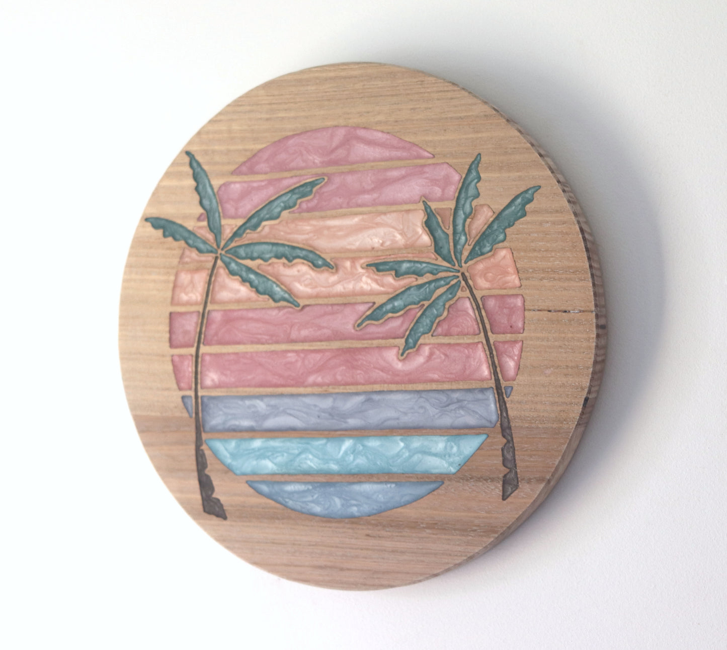 Sunsets Wood Wall Art - Handcrafted Coastal Decor - Solid Style