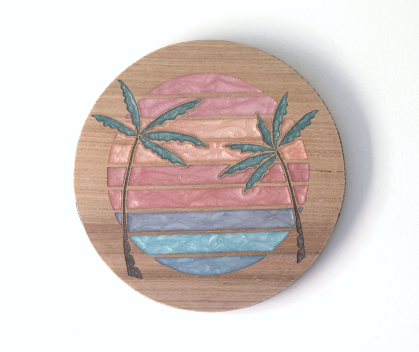 Sunsets Wood Wall Art - Handcrafted Coastal Decor - Solid Style