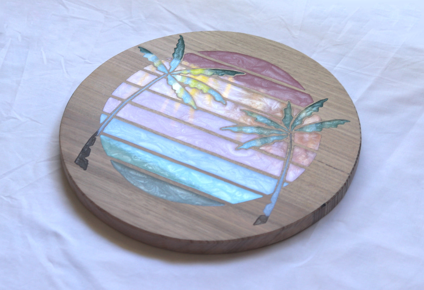 Sunsets Wood Wall Art - Handcrafted Coastal Decor - Solid Style