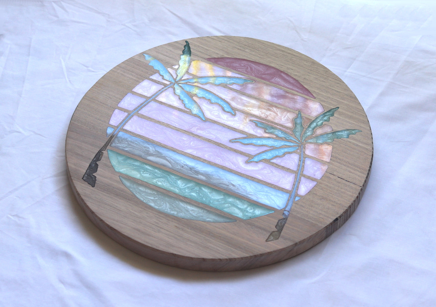 Sunsets Wood Wall Art - Handcrafted Coastal Decor - Solid Style