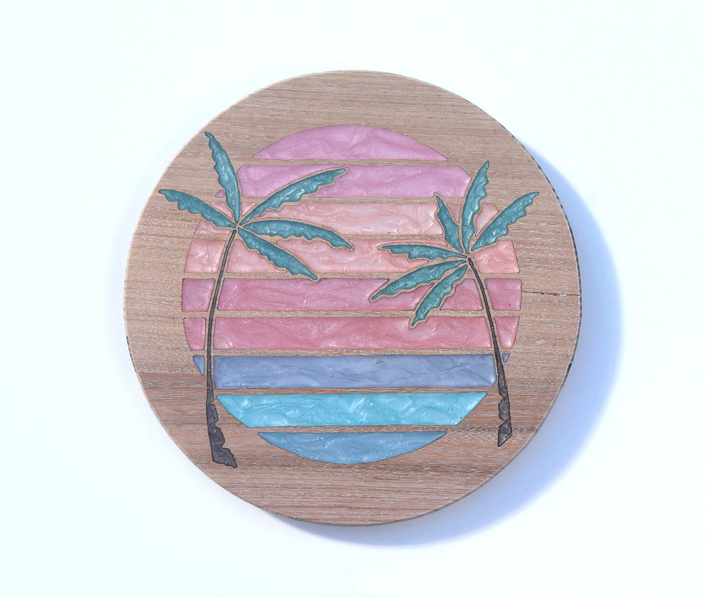 Sunsets Wood Wall Art - Handcrafted Coastal Decor - Solid Style
