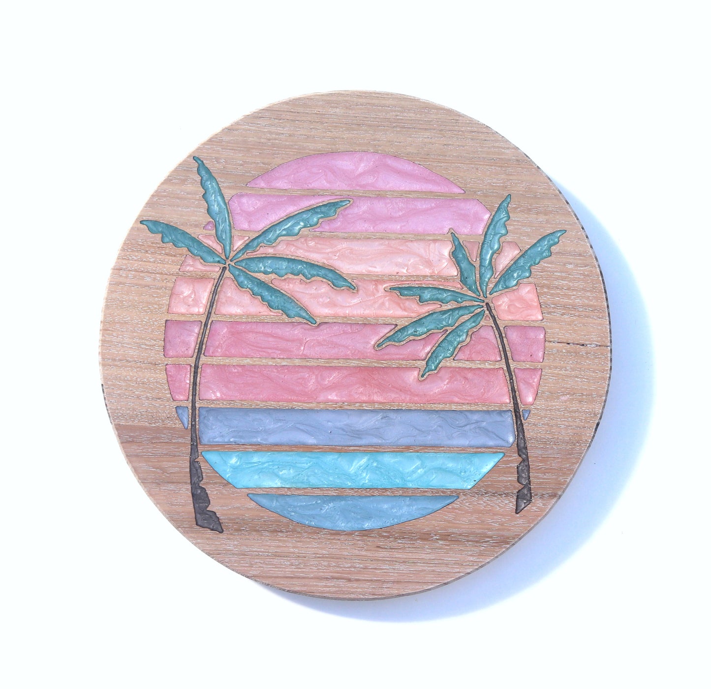 Sunsets Wood Wall Art - Handcrafted Coastal Decor - Solid Style