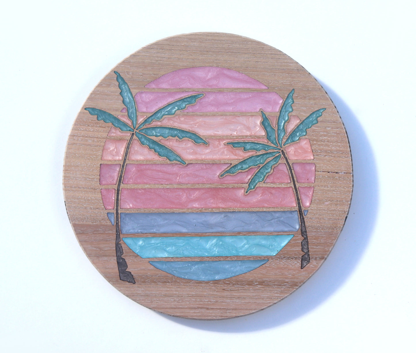 Sunsets Wood Wall Art - Handcrafted Coastal Decor - Solid Style