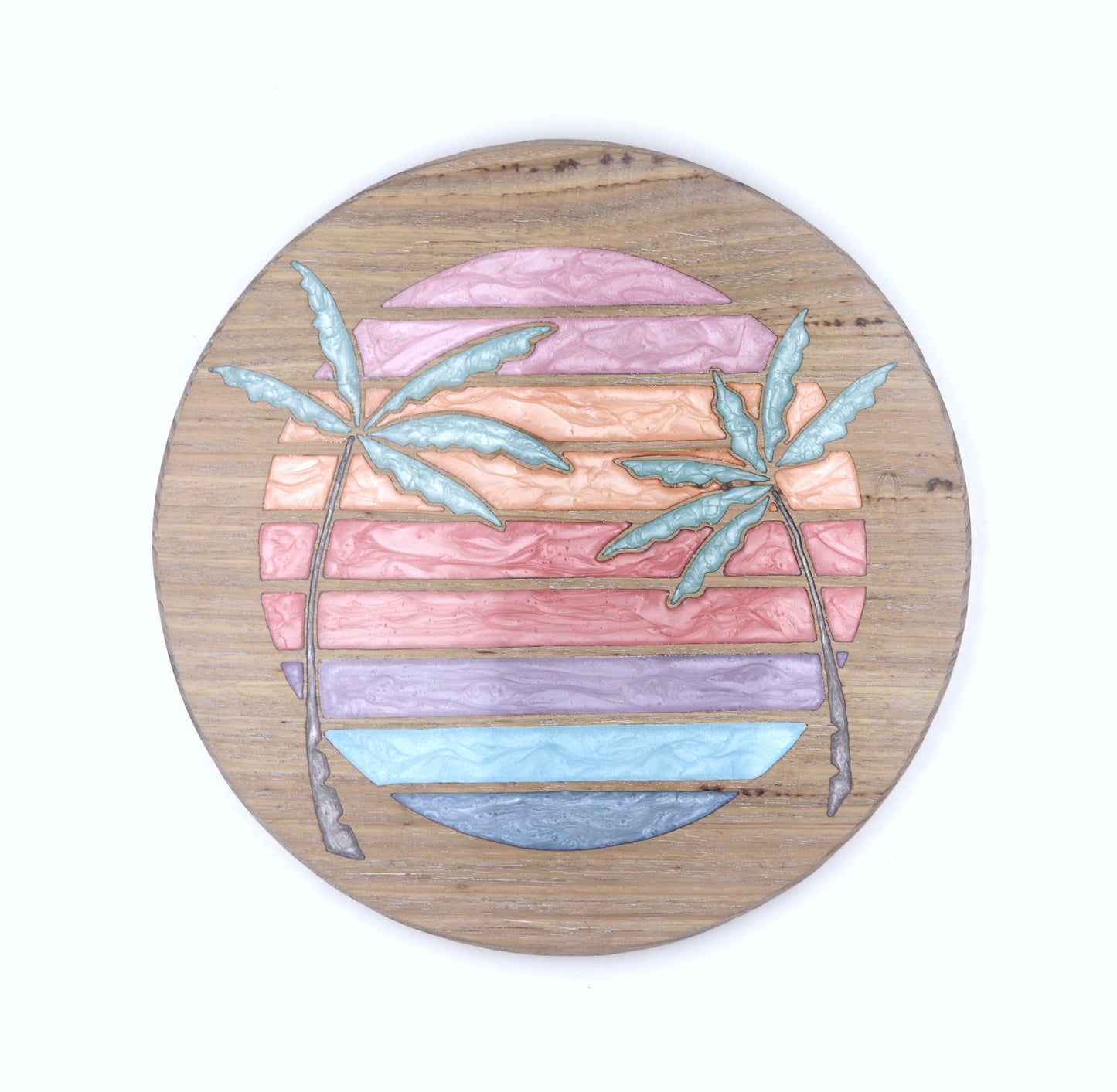 Sunsets Wood Wall Art - Handcrafted Coastal Decor - Solid Style