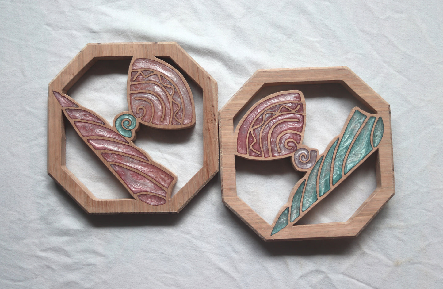 Sea Shells Wood Wall Art - Handcrafted Coastal Decor - Cone Shell