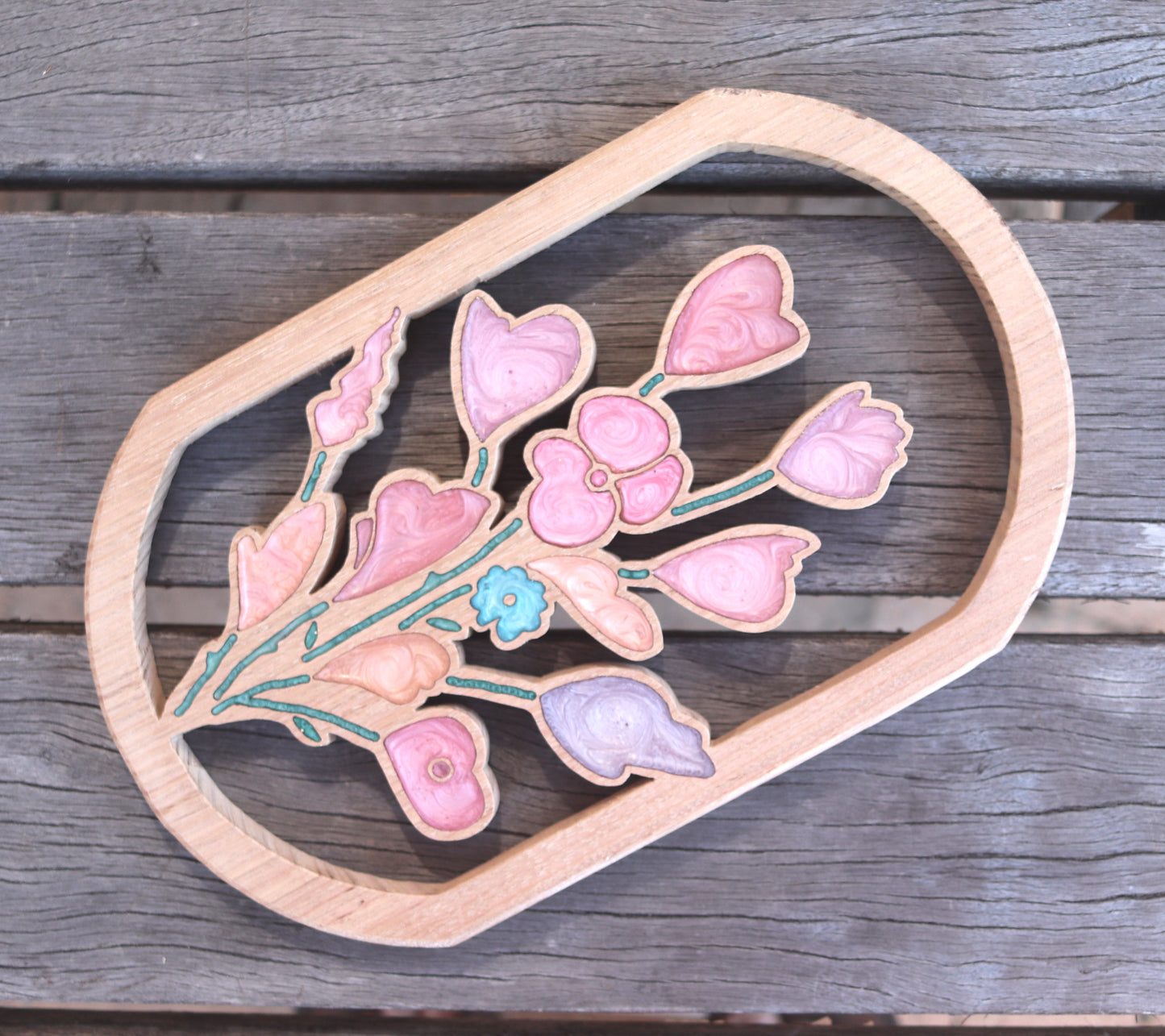 Wild Flowers Wood Wall Art - Handcrafted Home Decor