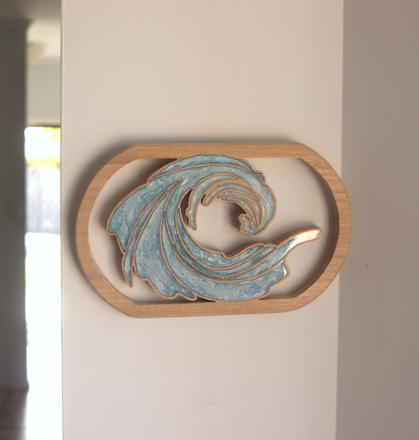Ocean Rush Wood Wall Art - Handcrafted Coastal Decor