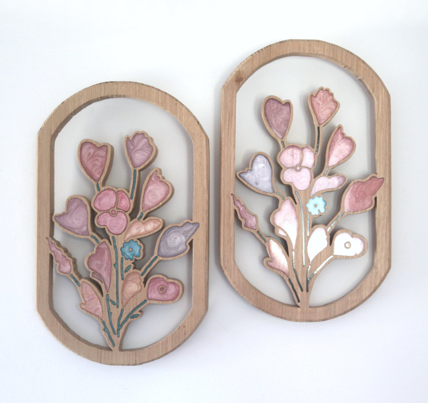 Wild Flowers Wood Wall Art - Handcrafted Home Decor