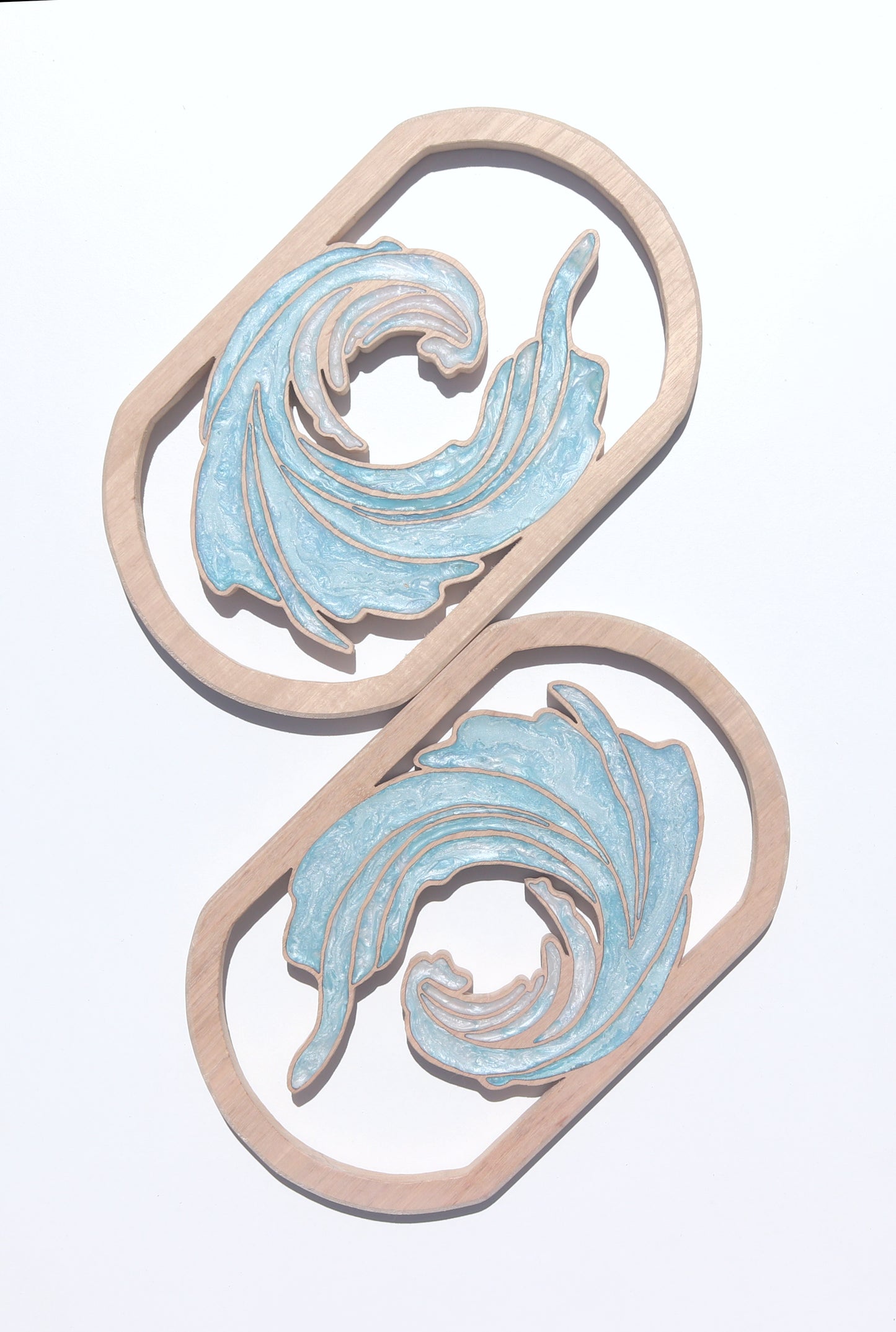Ocean Rush Wood Wall Art - Handcrafted Coastal Decor