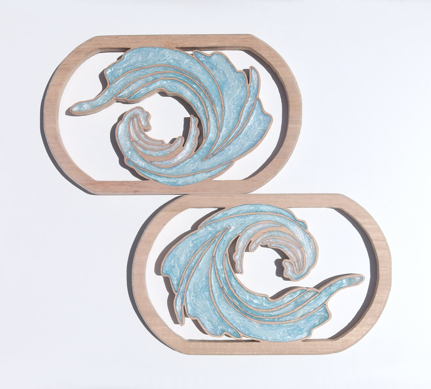 Ocean Rush Wood Wall Art - Handcrafted Coastal Decor