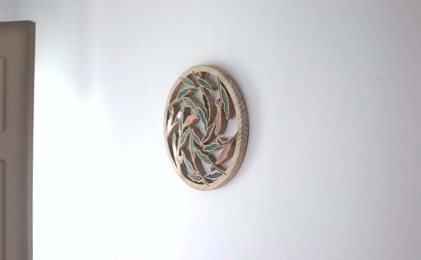 Gum Leaves Wood Wall Art - Handcrafted Home Decor