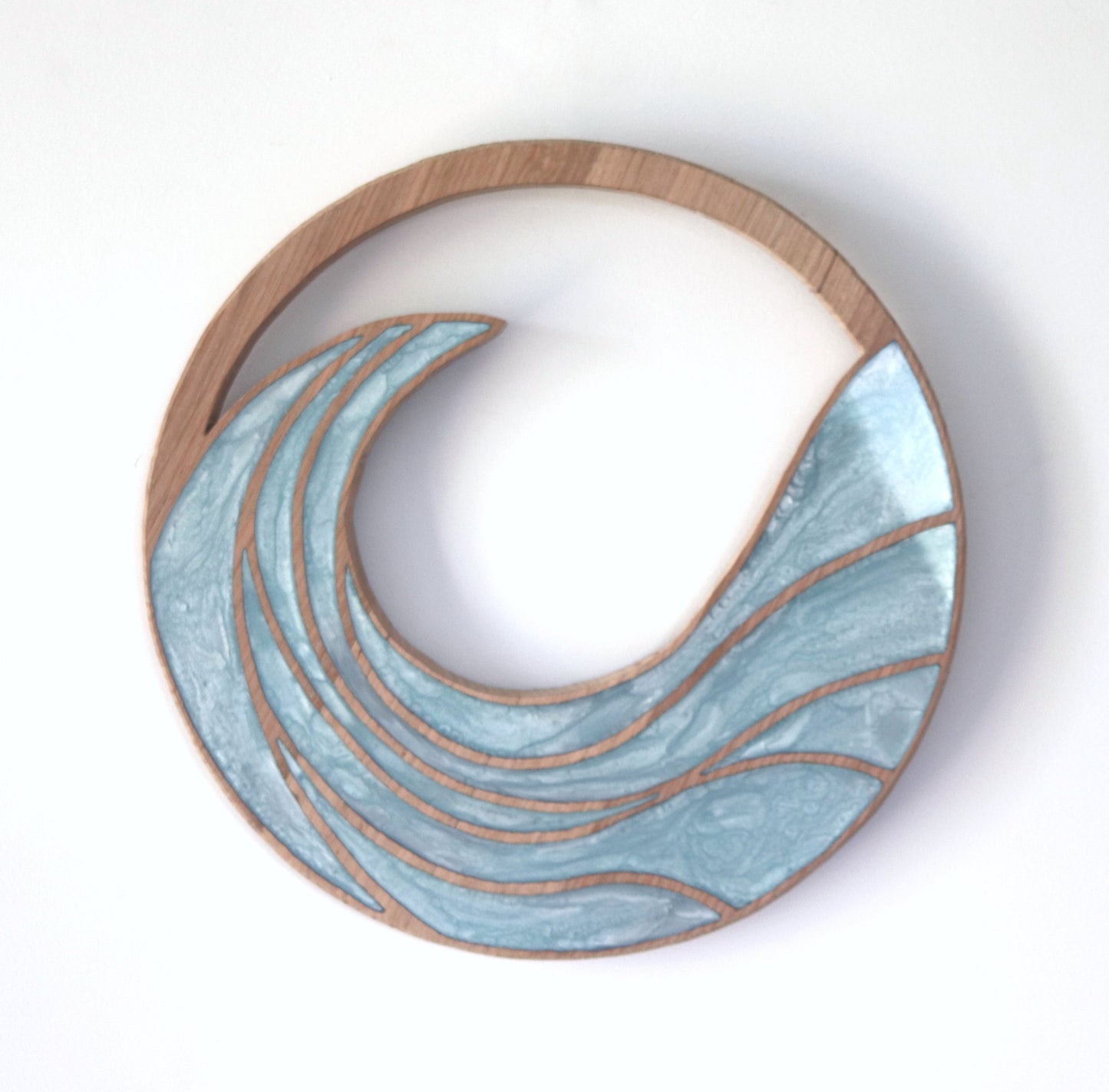 Rising Waves Wood Wall Art - Handcrafted Coastal Decor