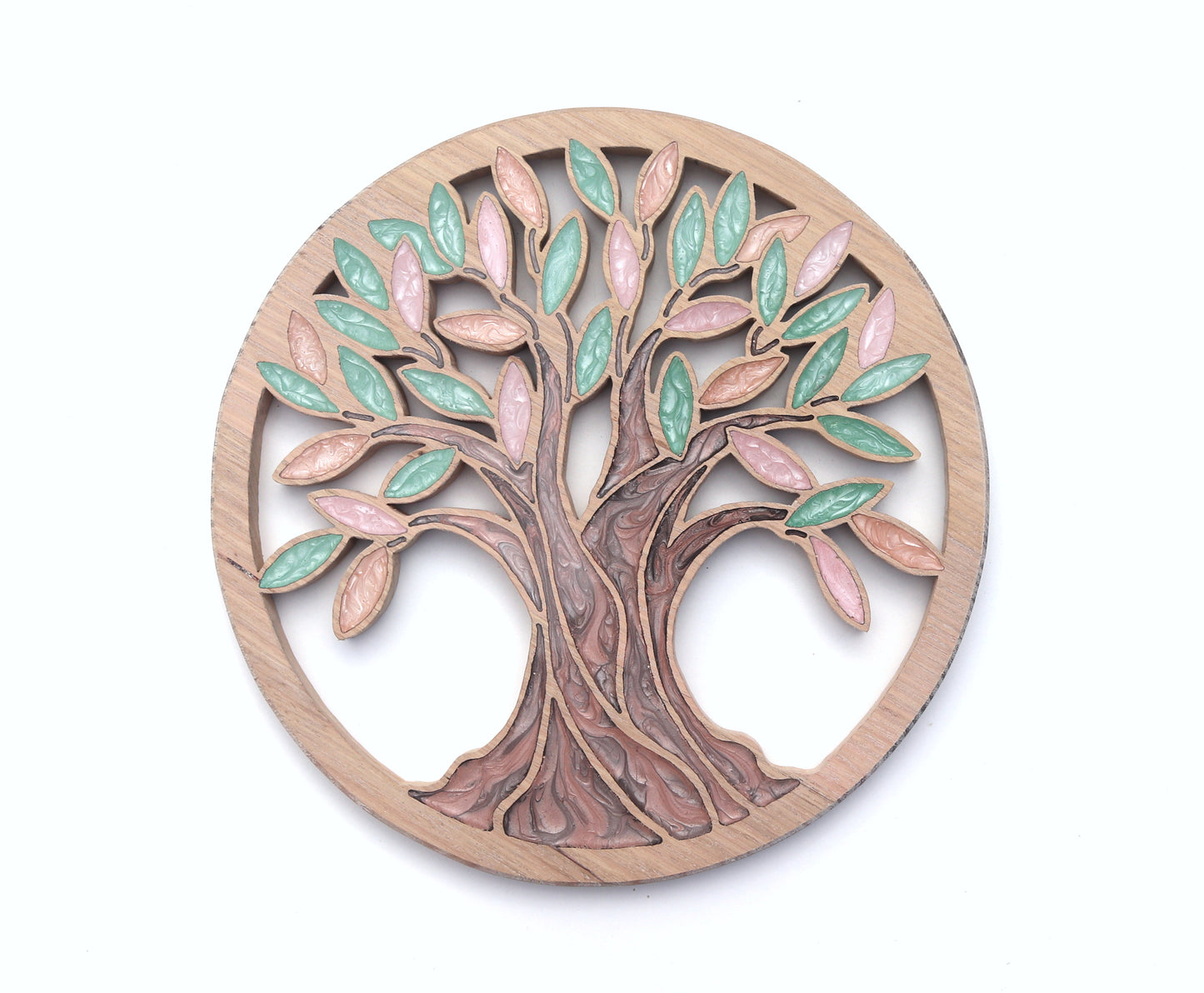 Tree of Life Wood Wall Art - Handcrafted Home Decor - Light Wood