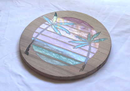 Sunsets Wood Wall Art - Handcrafted Coastal Decor - Solid Style