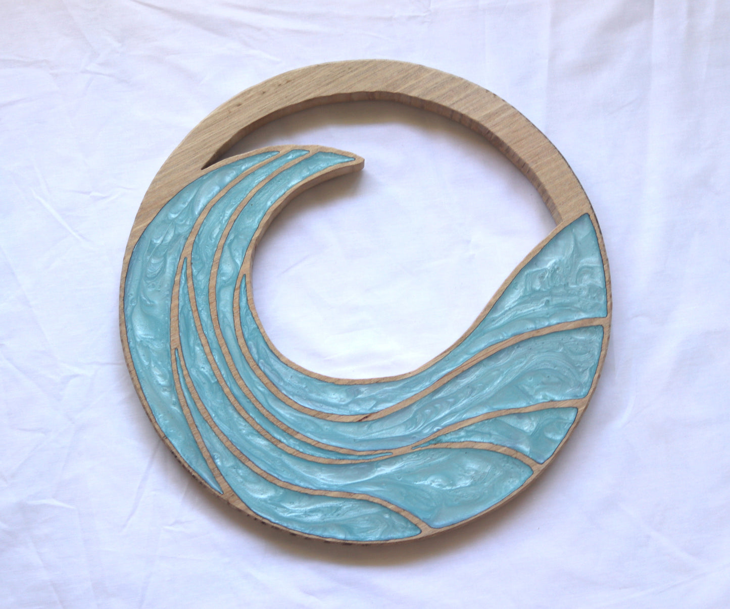 Rising Waves Wood Wall Art - Handcrafted Coastal Decor