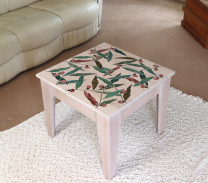 Resin Accent Table - Gum Leaves - Twin Leaf