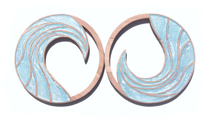Rising Waves Wood Wall Art - Handcrafted Coastal Decor