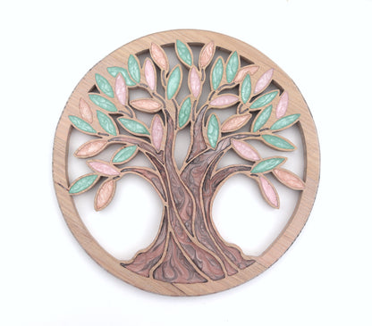 Tree of Life Wood Wall Art - Handcrafted Home Decor - Light Wood